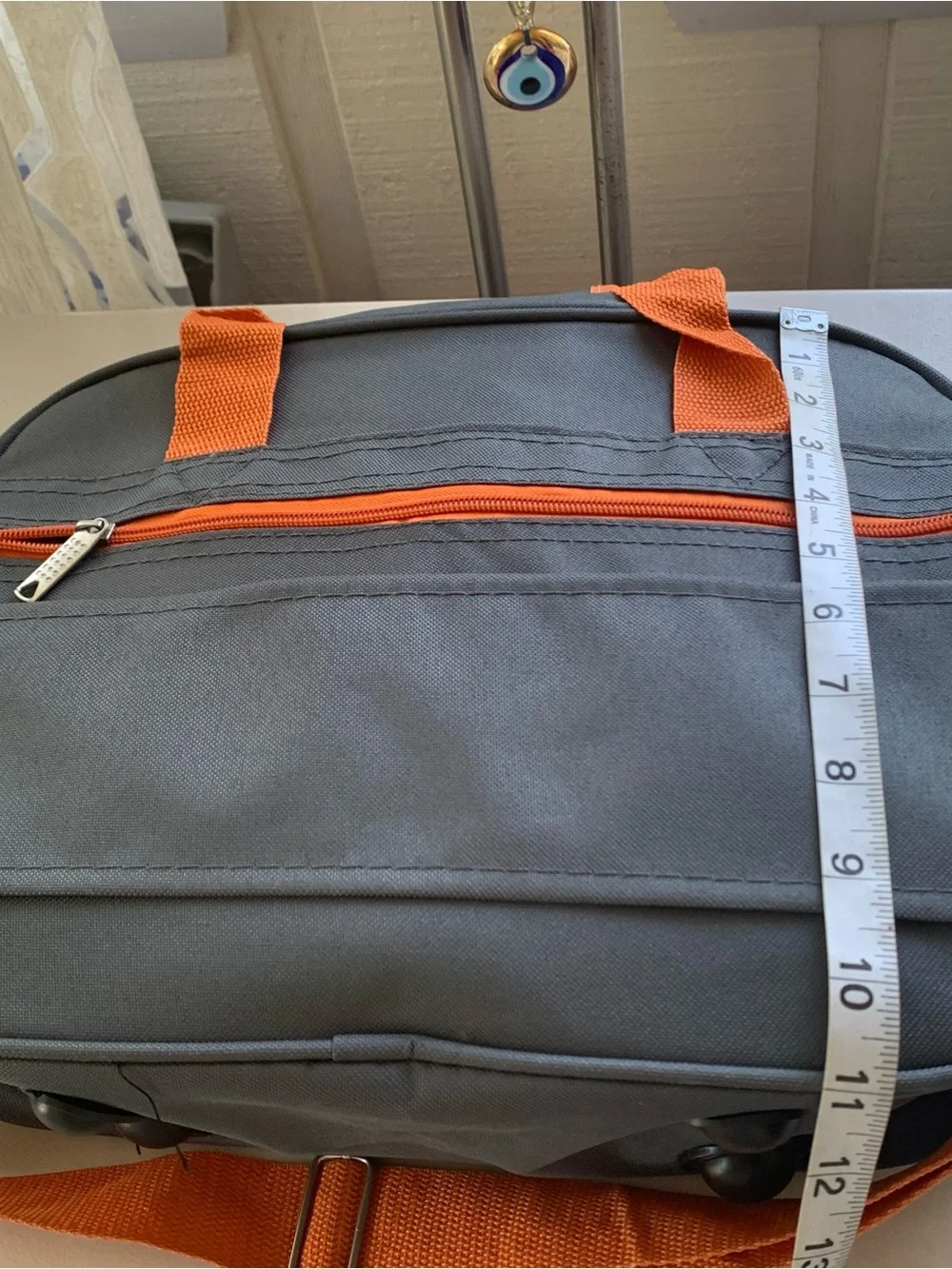 NWT ROCKLAND Charcoal Gray & Orange Soft side Carry On Travel Tote Bag